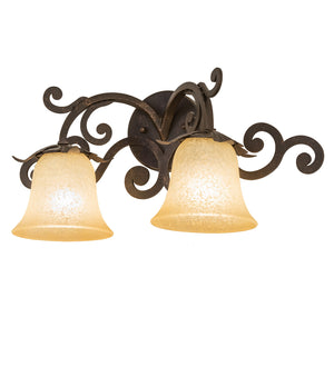 Meyda Tiffany - 247362 - Two Light Wall Sconce - Christiana - Gilded Tobacco