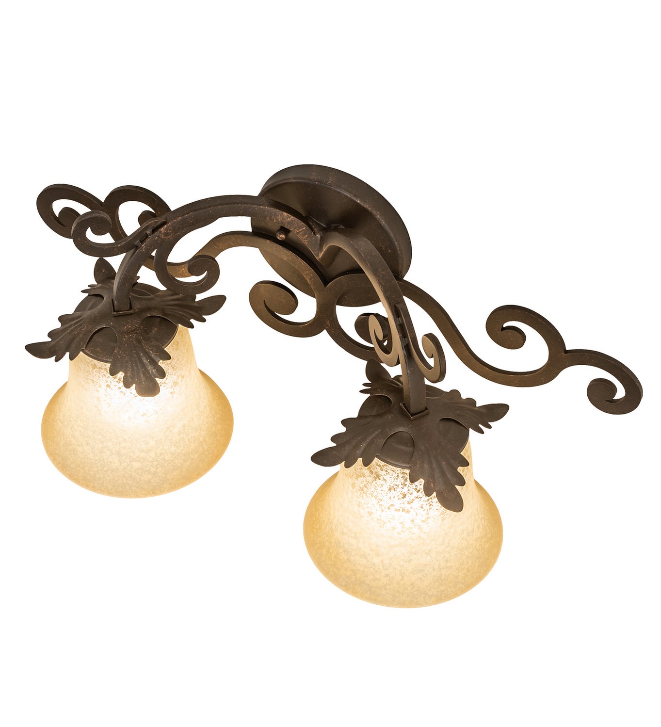 Meyda Tiffany - 247362 - Two Light Wall Sconce - Christiana - Gilded Tobacco