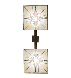 Meyda Tiffany - 247409 - Two Light Island Pendant - Parker Poppy - Craftsman Brown