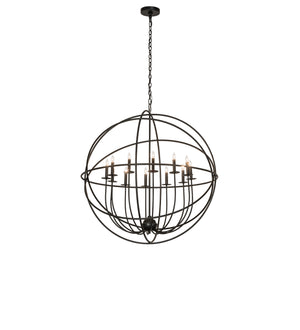 Meyda Tiffany - 247640 - 12 Light Chandelier - Atom Enerjisi - Solar Black