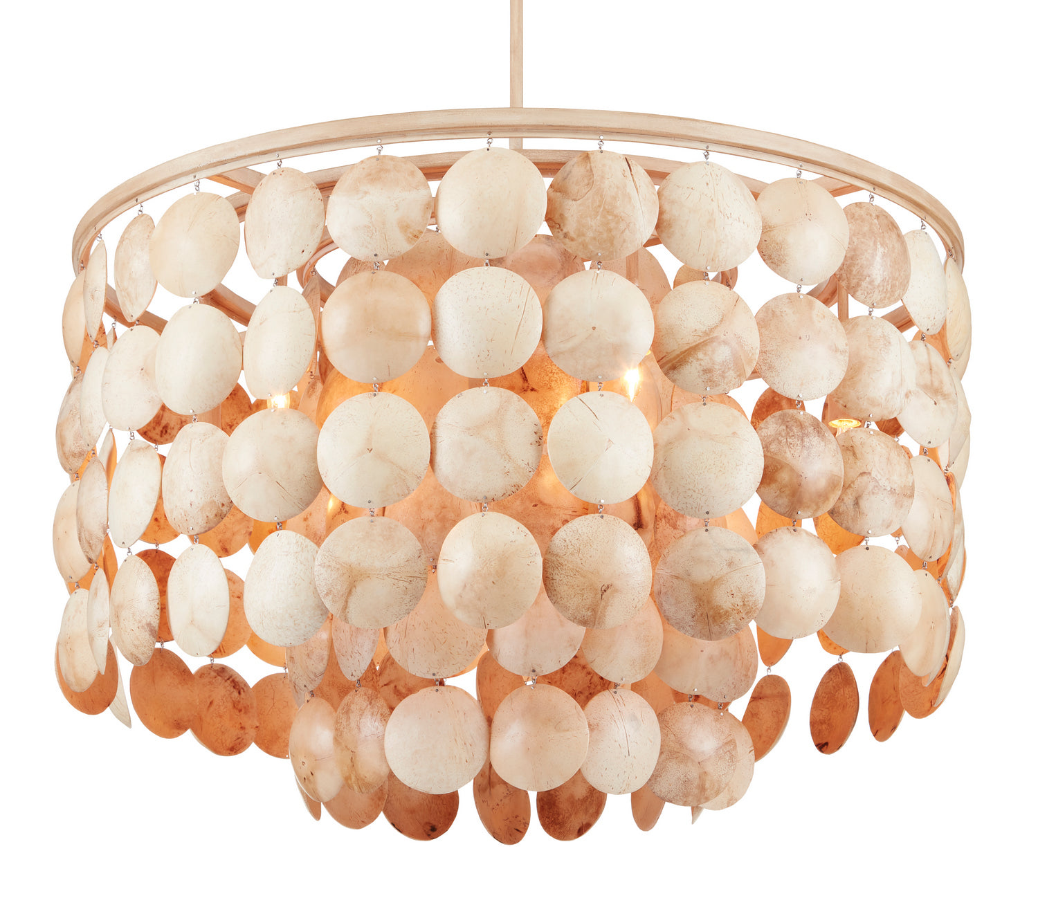 Currey and Company - 9000-0849 - Six Light Chandelier - Buko - Coco Cream