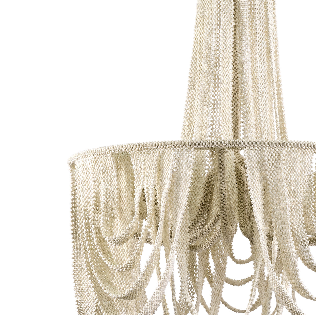 Palecek - 2458-79 - Four Light Chandelier - Selita - Off-White