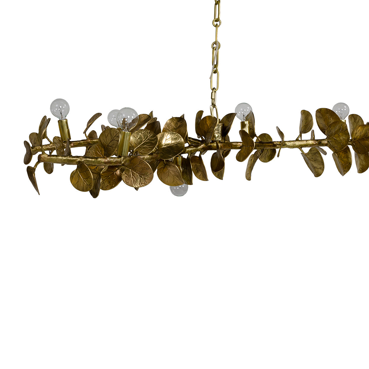 Palecek - 2475-79 - Ten Light Chandelier - Eucalyptus - Satin Brass