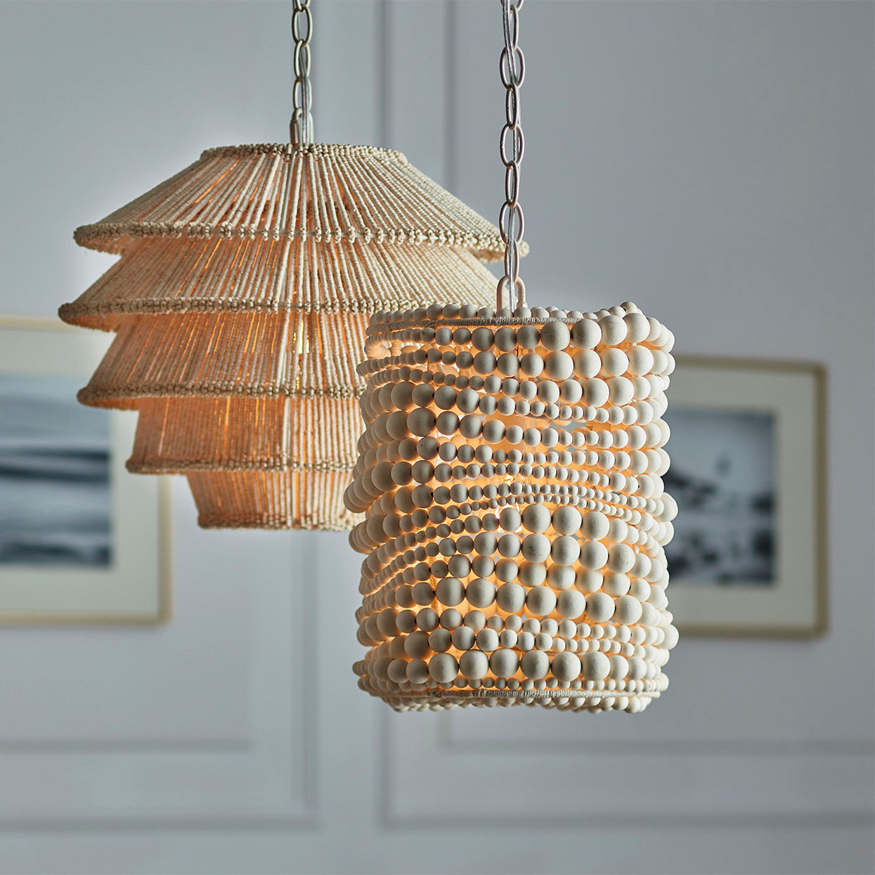 Palecek - 2761-79 - Pendant - Point Dume - Off-White