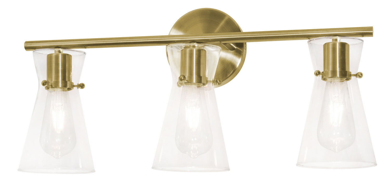 AFX Lighting - AMDV2210MBSB - Three Light Vanity - Amanda - Satin Brass