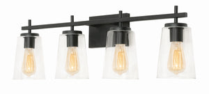 AFX Lighting - JNNV3309MBBK - Four Light Vanity - Joanna - Black