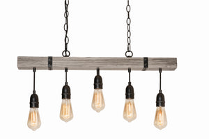 AFX Lighting - NOAP3010MBDG - Five Light Pendant - Noah - Distressed Grey and Black