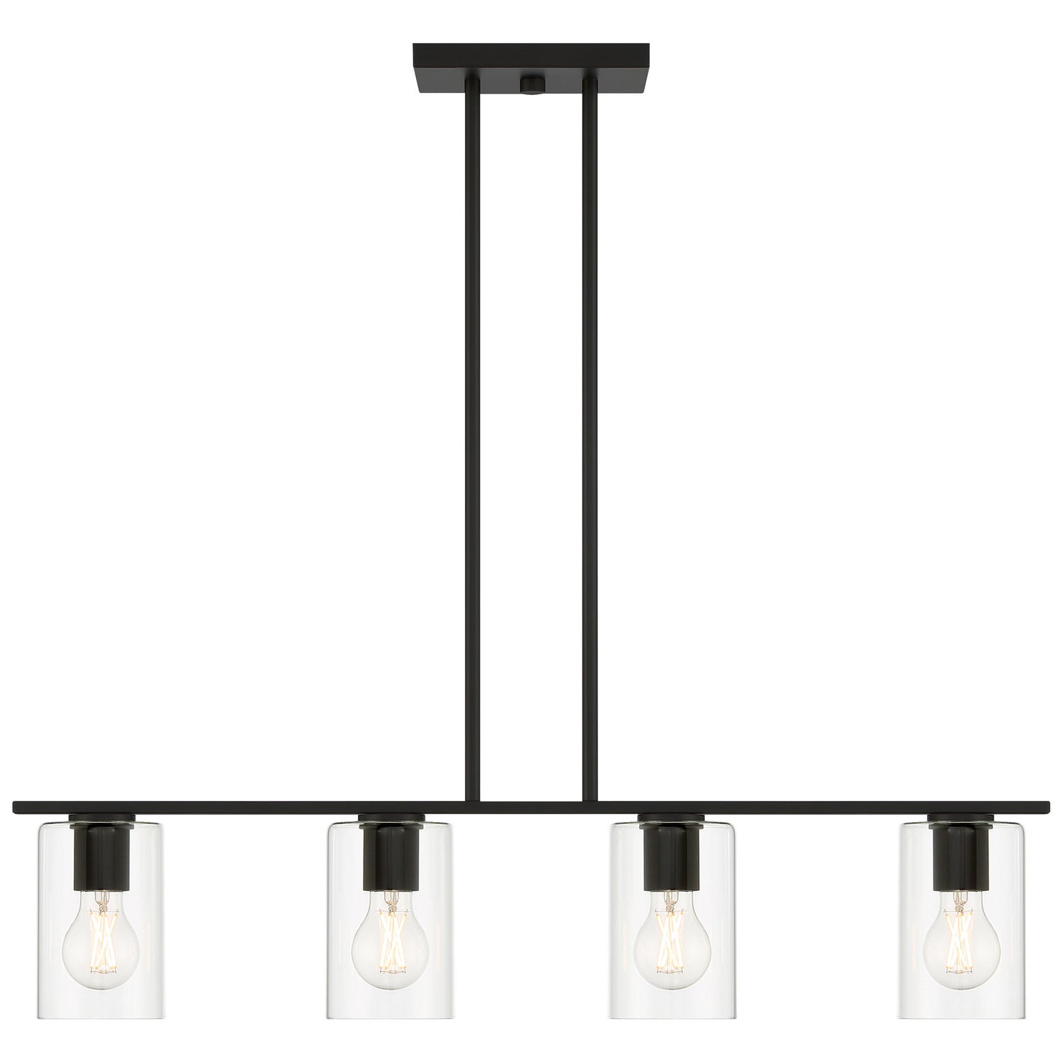 Access - 62586LEDDLP-MBL/CLR - LED Linear Pendant - Oslo - Matte Black