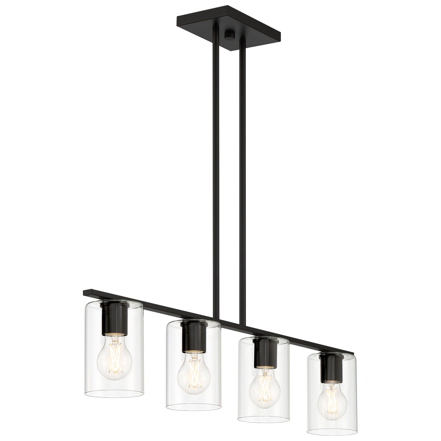 Access - 62586LEDDLP-MBL/CLR - LED Linear Pendant - Oslo - Matte Black