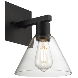 Access - 63143LEDDLP-MBL/CLR - LED Wall Sconce - Port Nine Martini - Matte Black