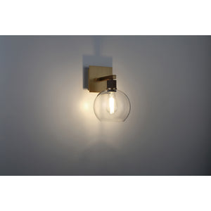 Access - 63145LEDDLP-ABB/CLR - LED Wall Sconce - Port Nine Burgundy - Antique Brushed Brass