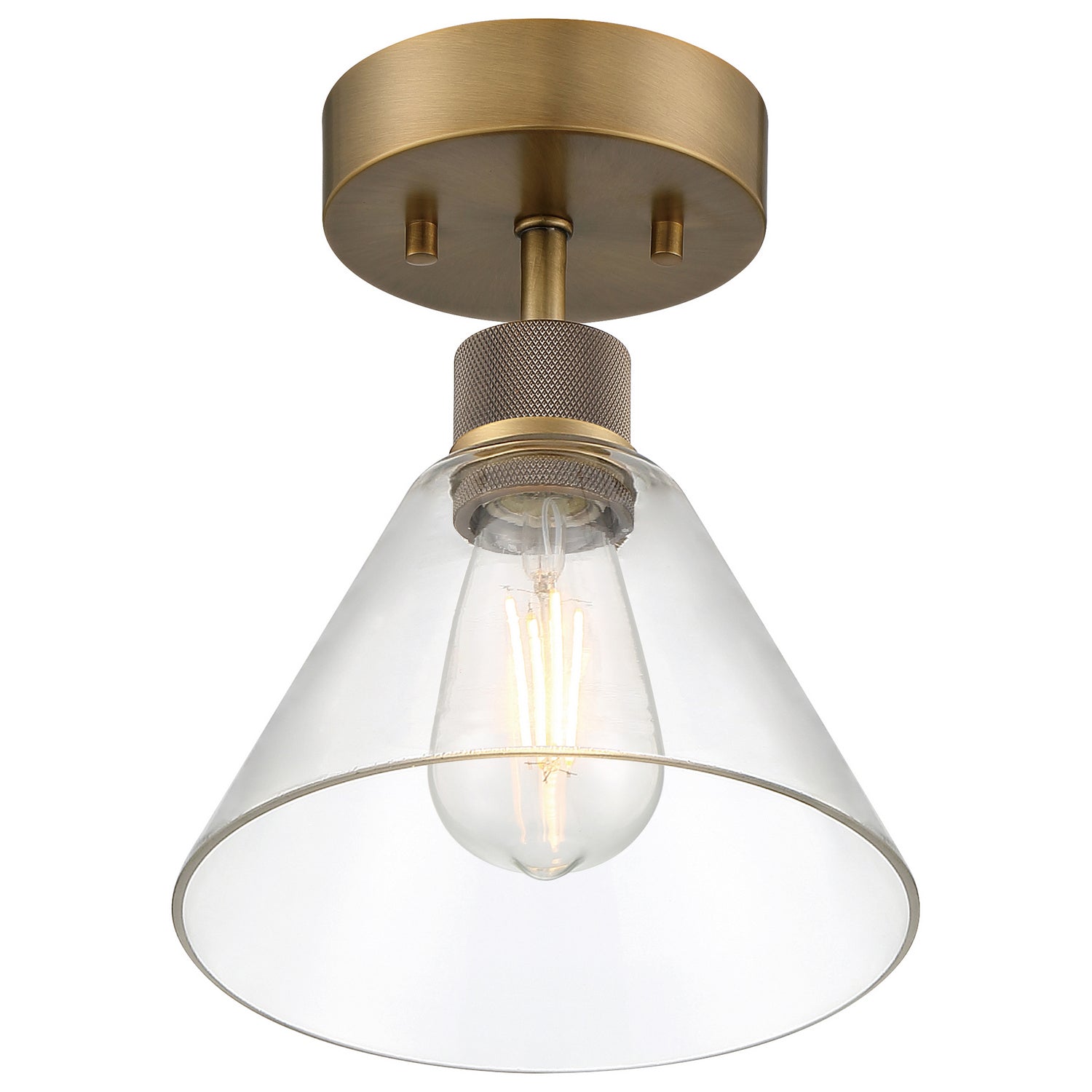 Access - 63146LEDDLP-ABB/CLR - LED Semi Flush Mount - Port Nine Martini - Antique Brushed Brass