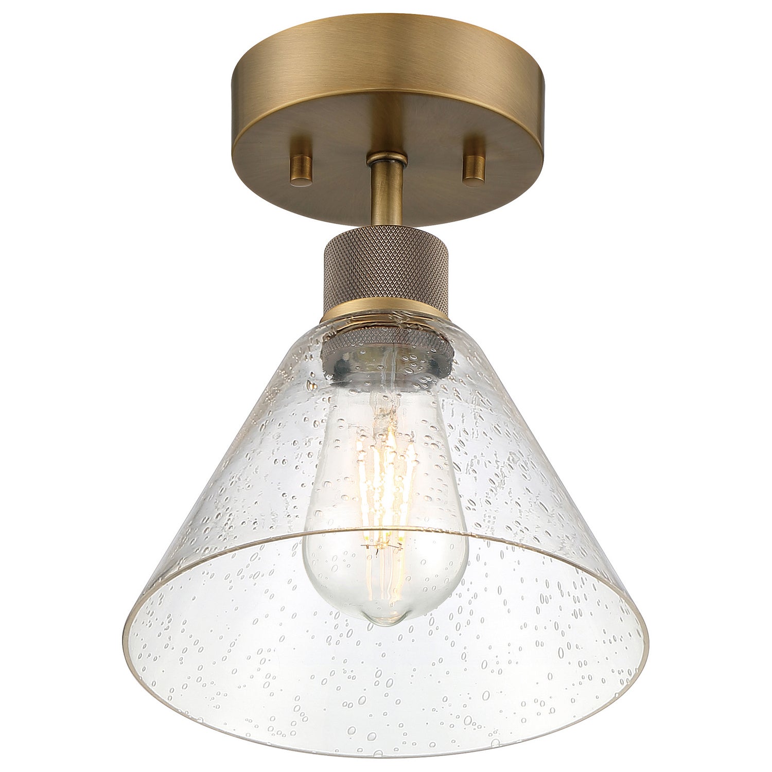 Access - 63146LEDDLP-ABB/SDG - LED Semi Flush Mount - Port Nine Martini - Antique Brushed Brass