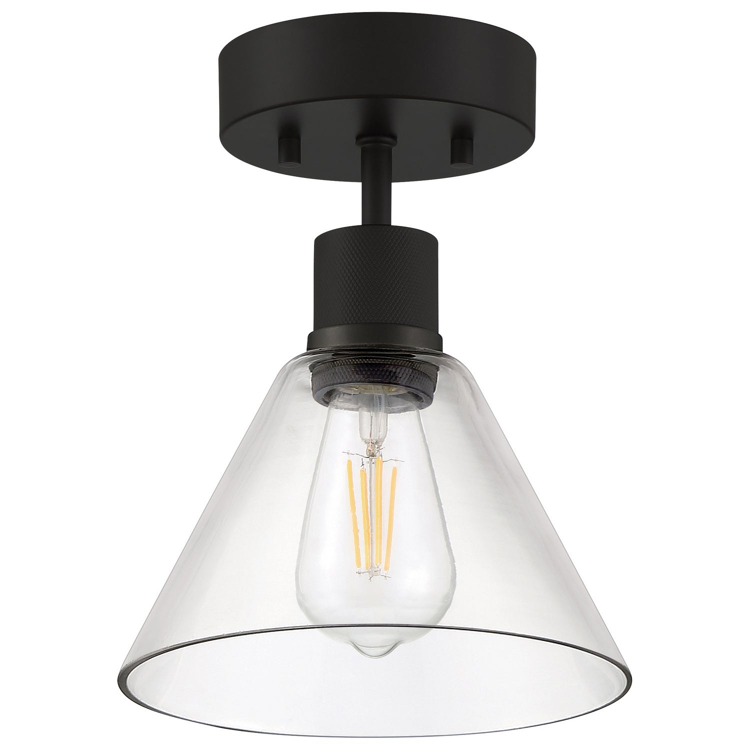 Access - 63146LEDDLP-MBL/CLR - LED Semi Flush Mount - Port Nine Martini - Matte Black