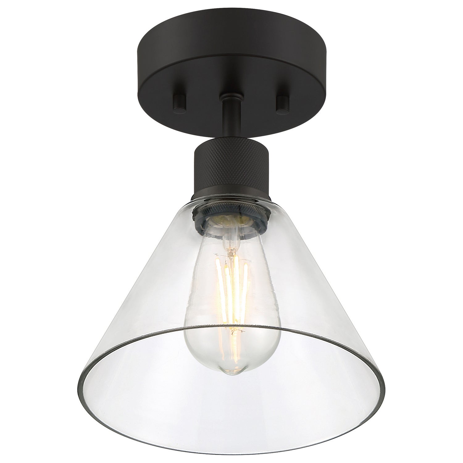 Access - 63146LEDDLP-MBL/CLR - LED Semi Flush Mount - Port Nine Martini - Matte Black