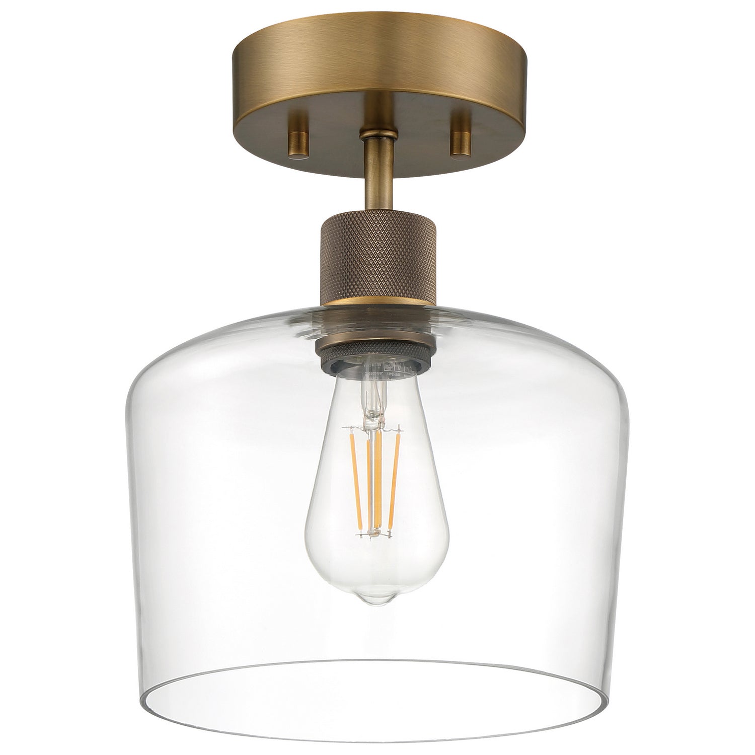 Access - 63147LEDDLP-ABB/CLR - LED Semi Flush Mount - Port Nine Chardonnay - Antique Brushed Brass