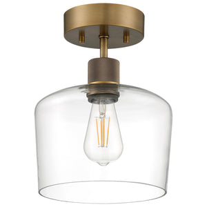 Access - 63147LEDDLP-ABB/CLR - LED Semi Flush Mount - Port Nine Chardonnay - Antique Brushed Brass