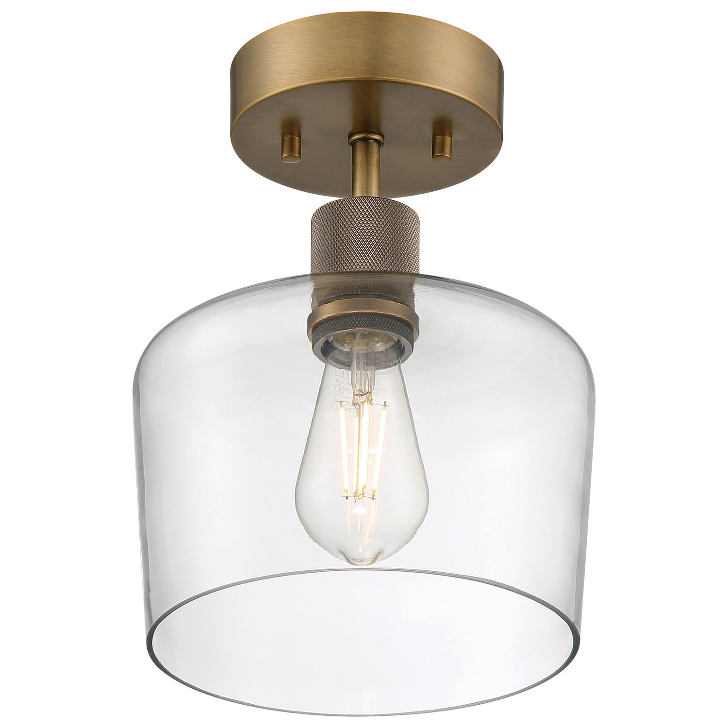 Access - 63147LEDDLP-ABB/CLR - LED Semi Flush Mount - Port Nine Chardonnay - Antique Brushed Brass