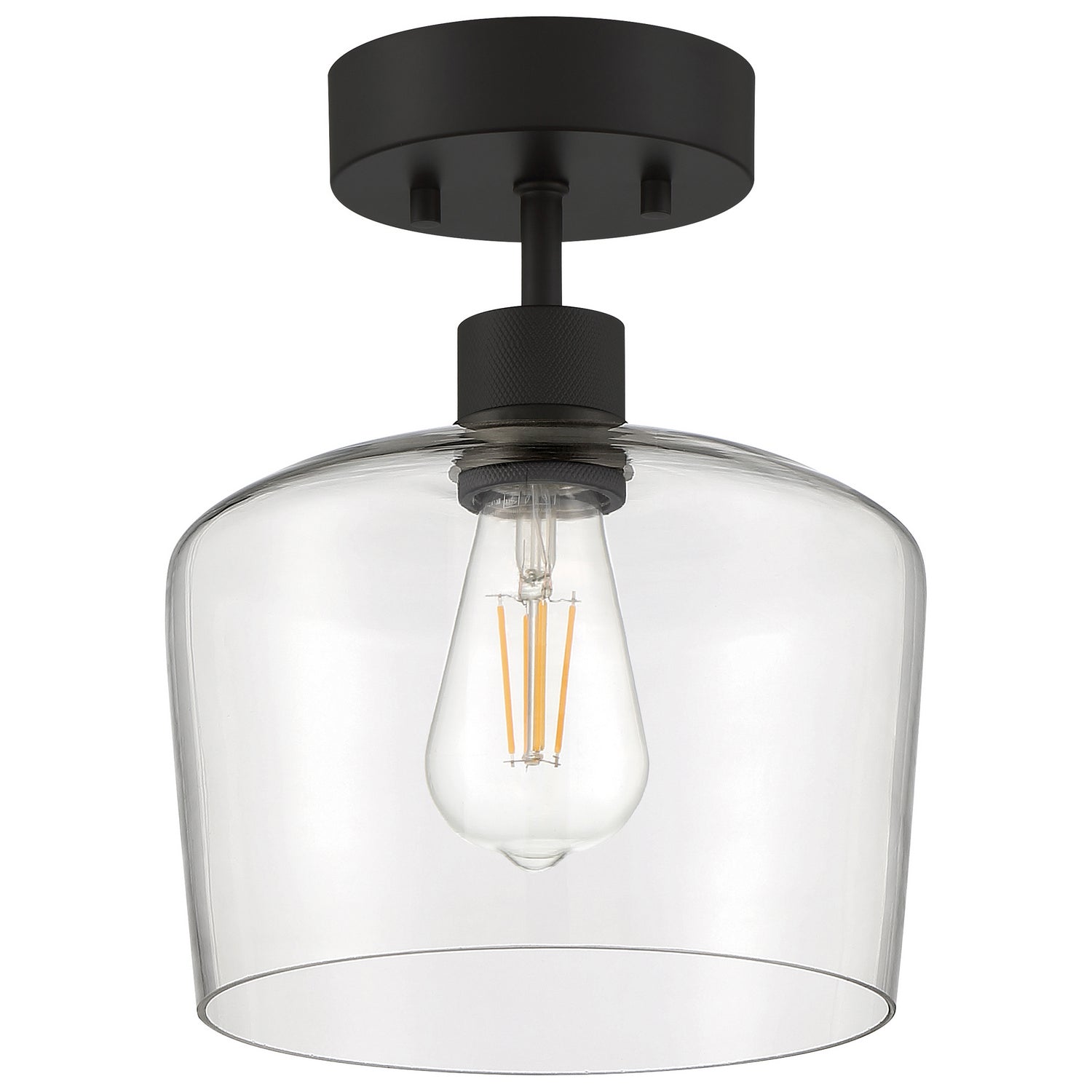 Access - 63147LEDDLP-MBL/CLR - LED Semi Flush Mount - Port Nine Chardonnay - Matte Black