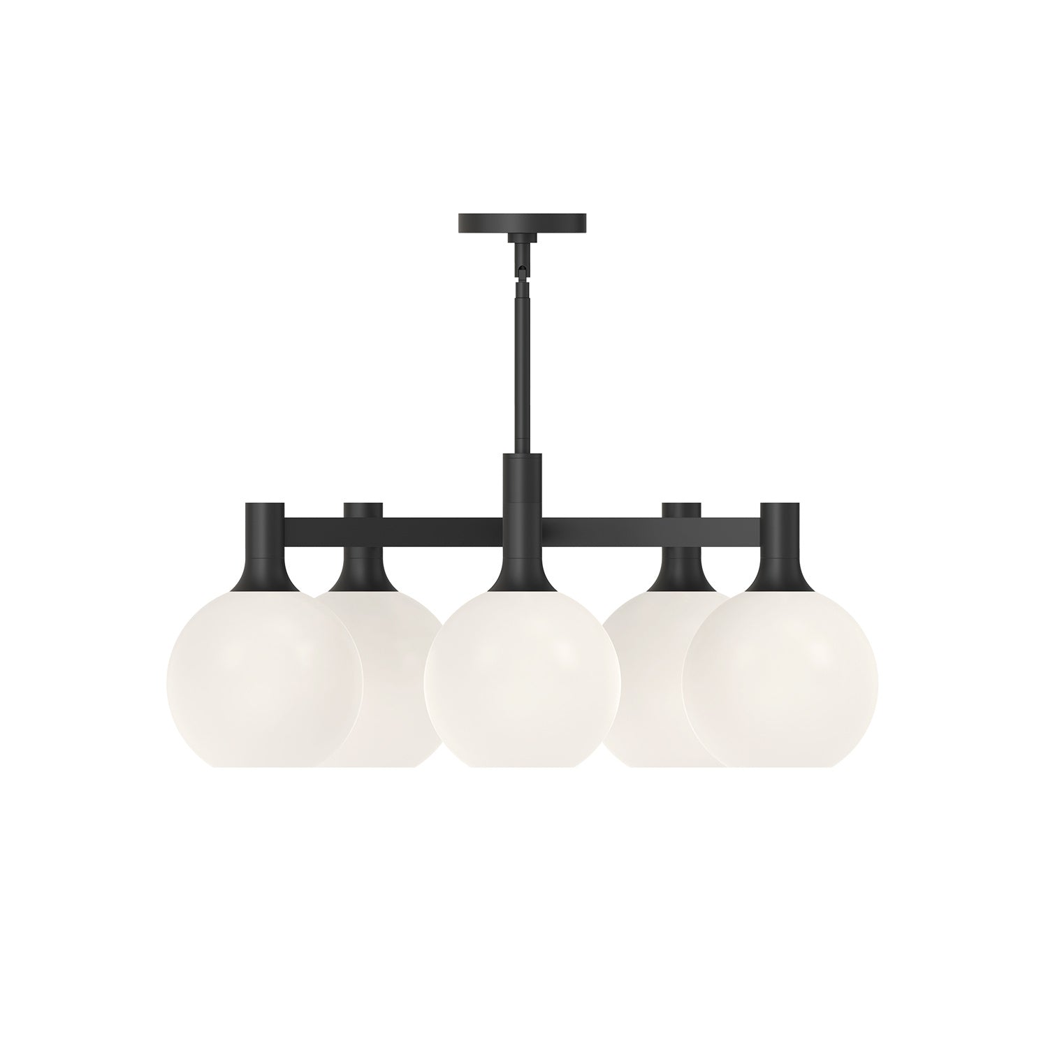 Alora - CH506129MBOP - Five Light Chandelier - Castilla - Matte Black/Opal Matte Glass