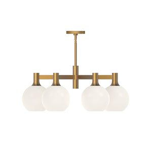 Alora - CH506230AGOP - Six Light Chandelier - Castilla - Aged Gold/Opal Matte Glass