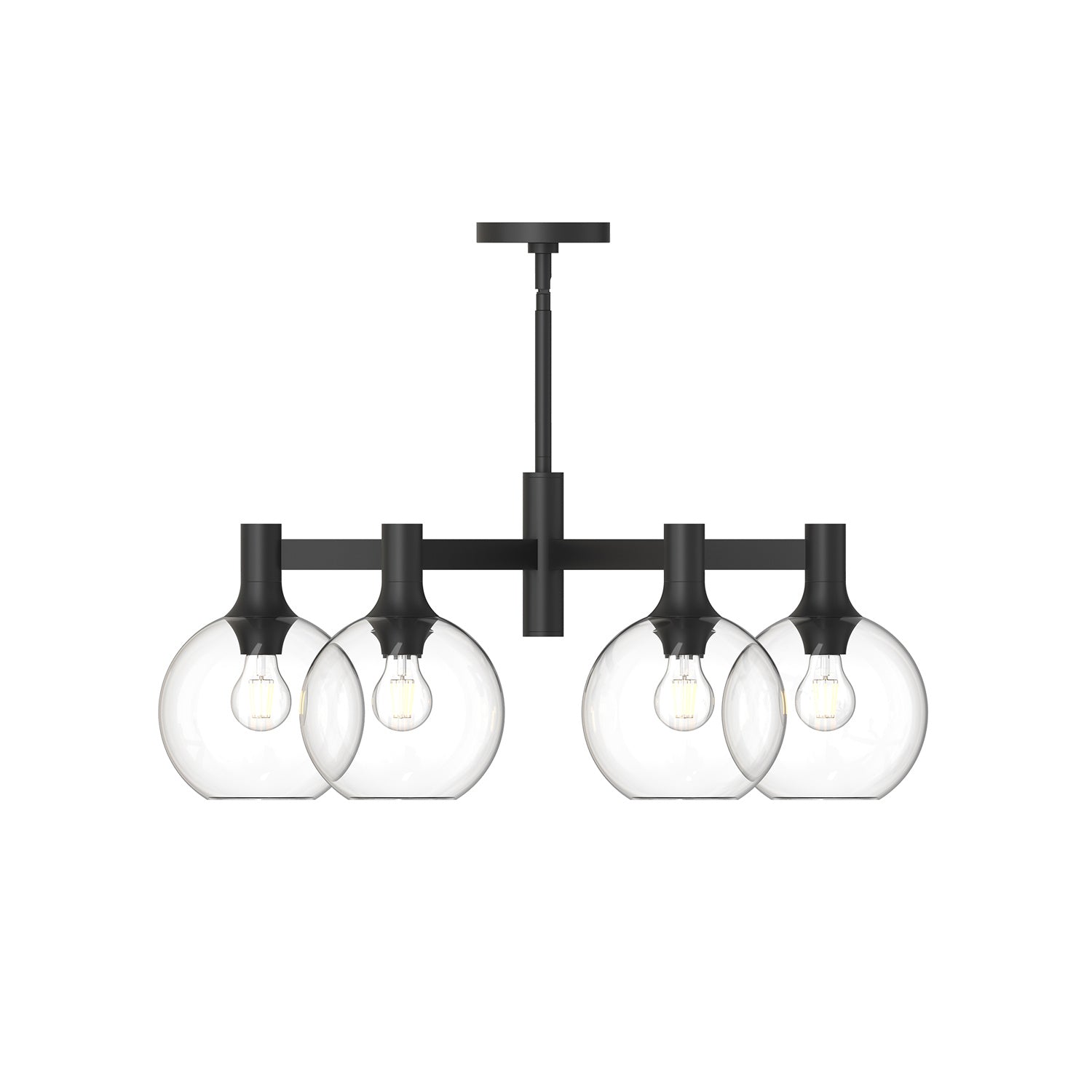 Alora - CH506230MBCL - Six Light Chandelier - Castilla - Clear Glass/Matte Black