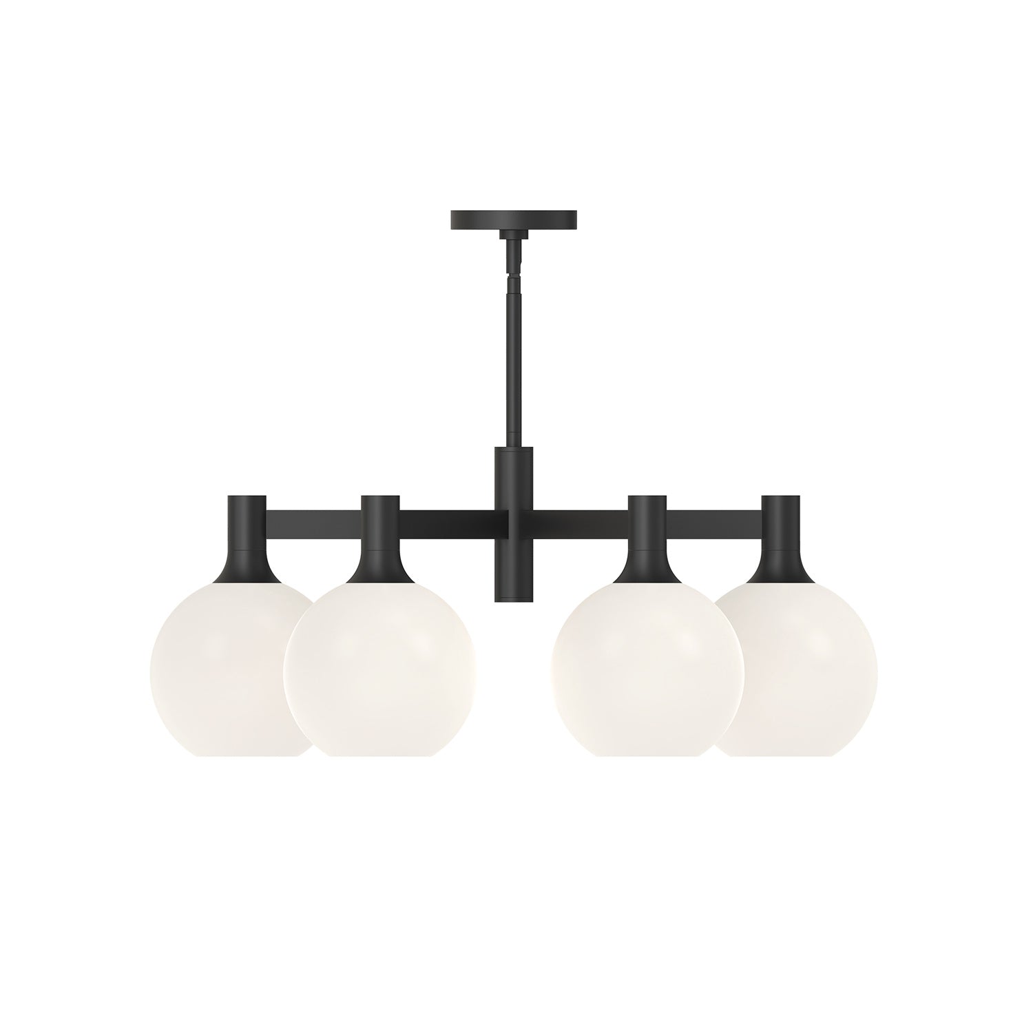 Alora - CH506230MBOP - Six Light Chandelier - Castilla - Matte Black/Opal Matte Glass