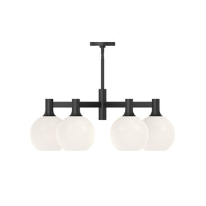 Alora - CH506230MBOP - Six Light Chandelier - Castilla - Matte Black/Opal Matte Glass