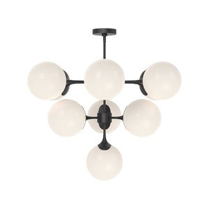 Alora - CH505335MBOP - Ten Light Chandelier - Nouveau - Matte Black/Opal Matte Glass