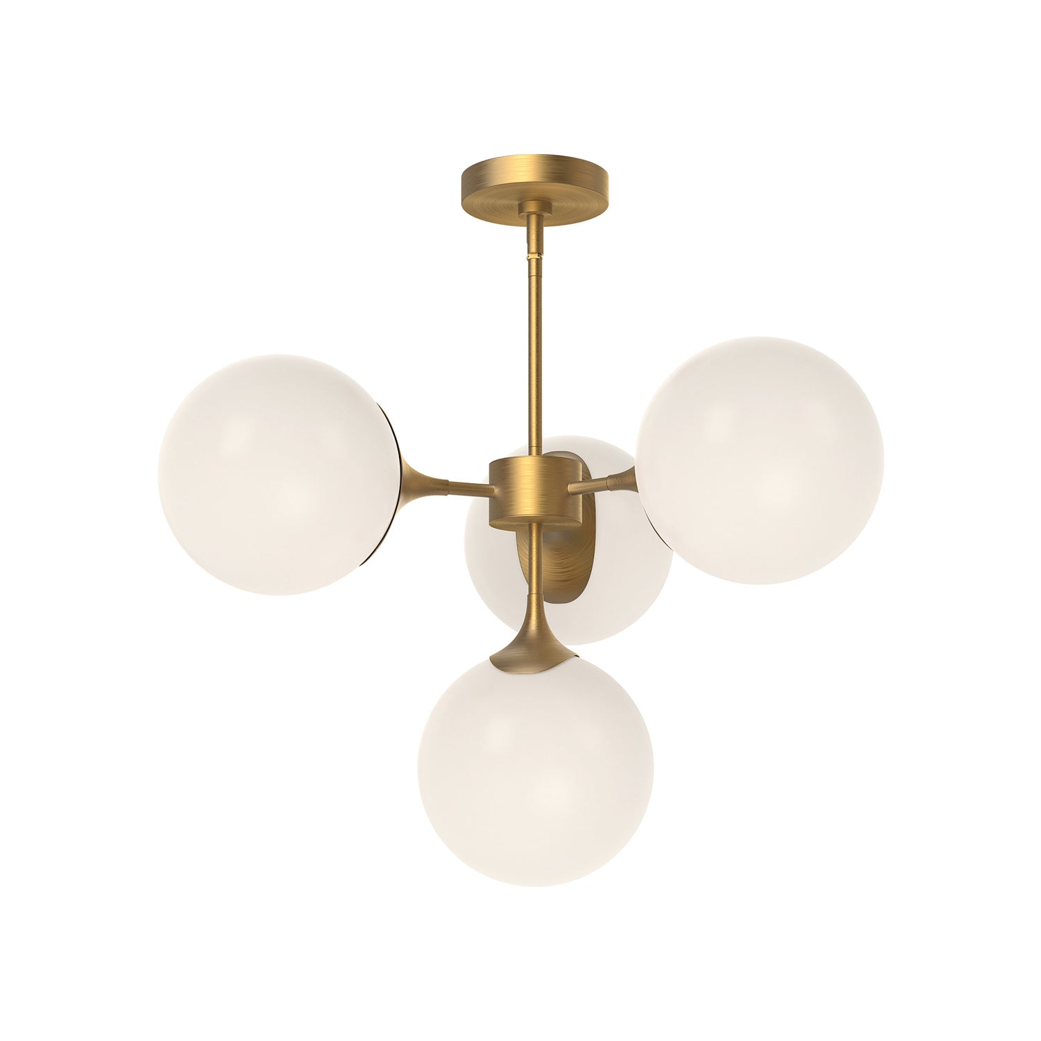 Alora - CH505426AGOP - Four Light Chandelier - Nouveau - Aged Gold/Opal Matte Glass