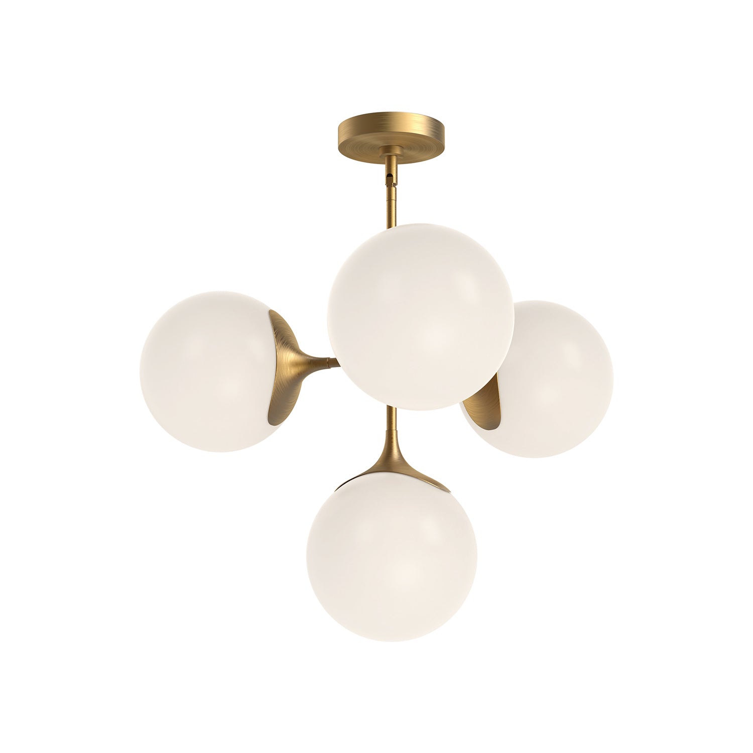 Alora - CH505426AGOP - Four Light Chandelier - Nouveau - Aged Gold/Opal Matte Glass