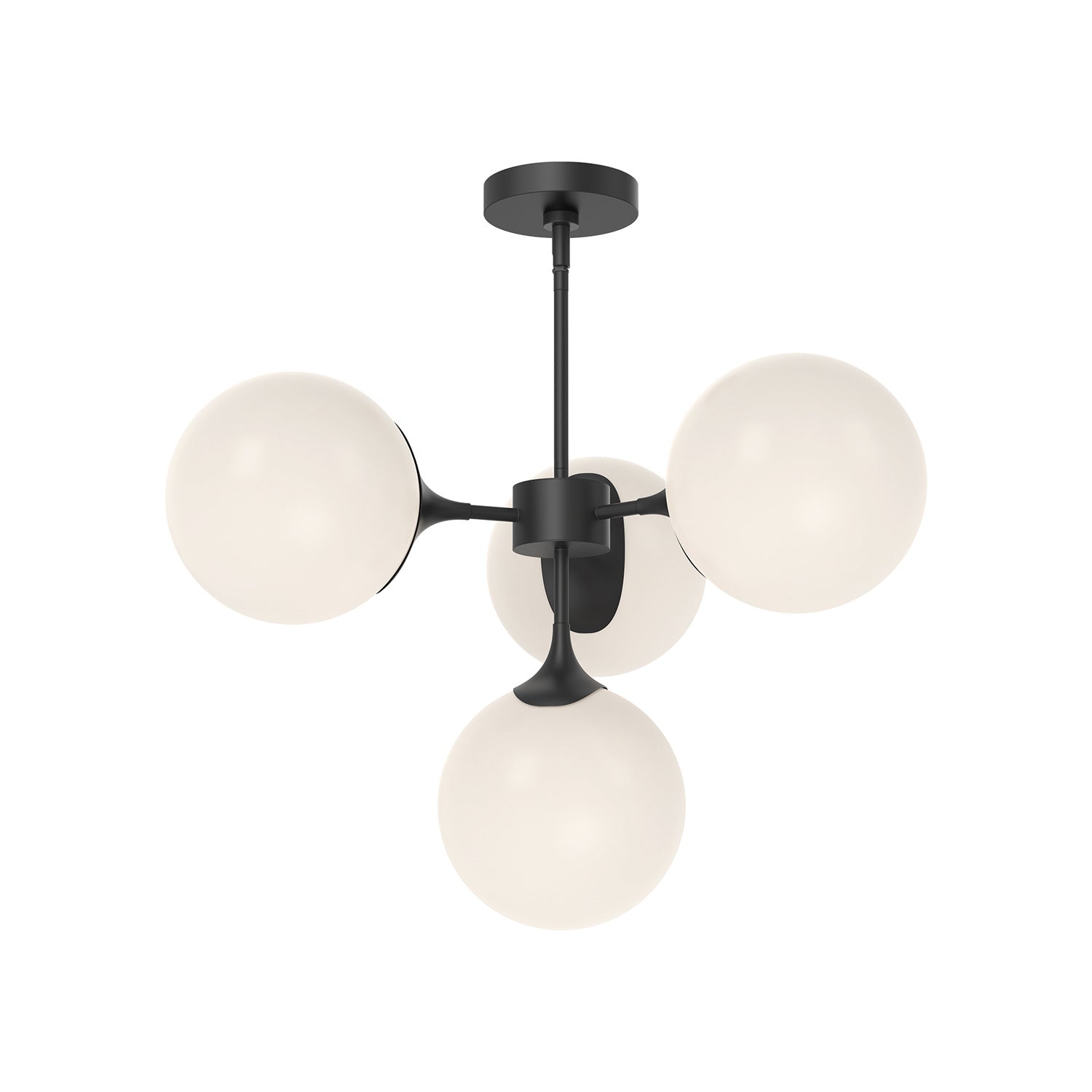 Alora - CH505426MBOP - Four Light Chandelier - Nouveau - Matte Black/Opal Matte Glass