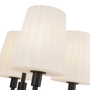 Alora - CH628423MBOP - Four Light Chandelier - Plisse - Matte Black/Opal Matte Glass