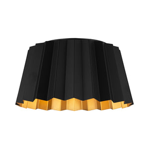 Alora - FM528514MB - Two Light Flush Mount - Plisse - Matte Black