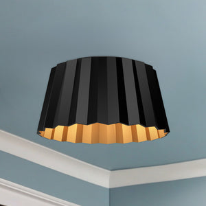 Alora - FM528514MB - Two Light Flush Mount - Plisse - Matte Black