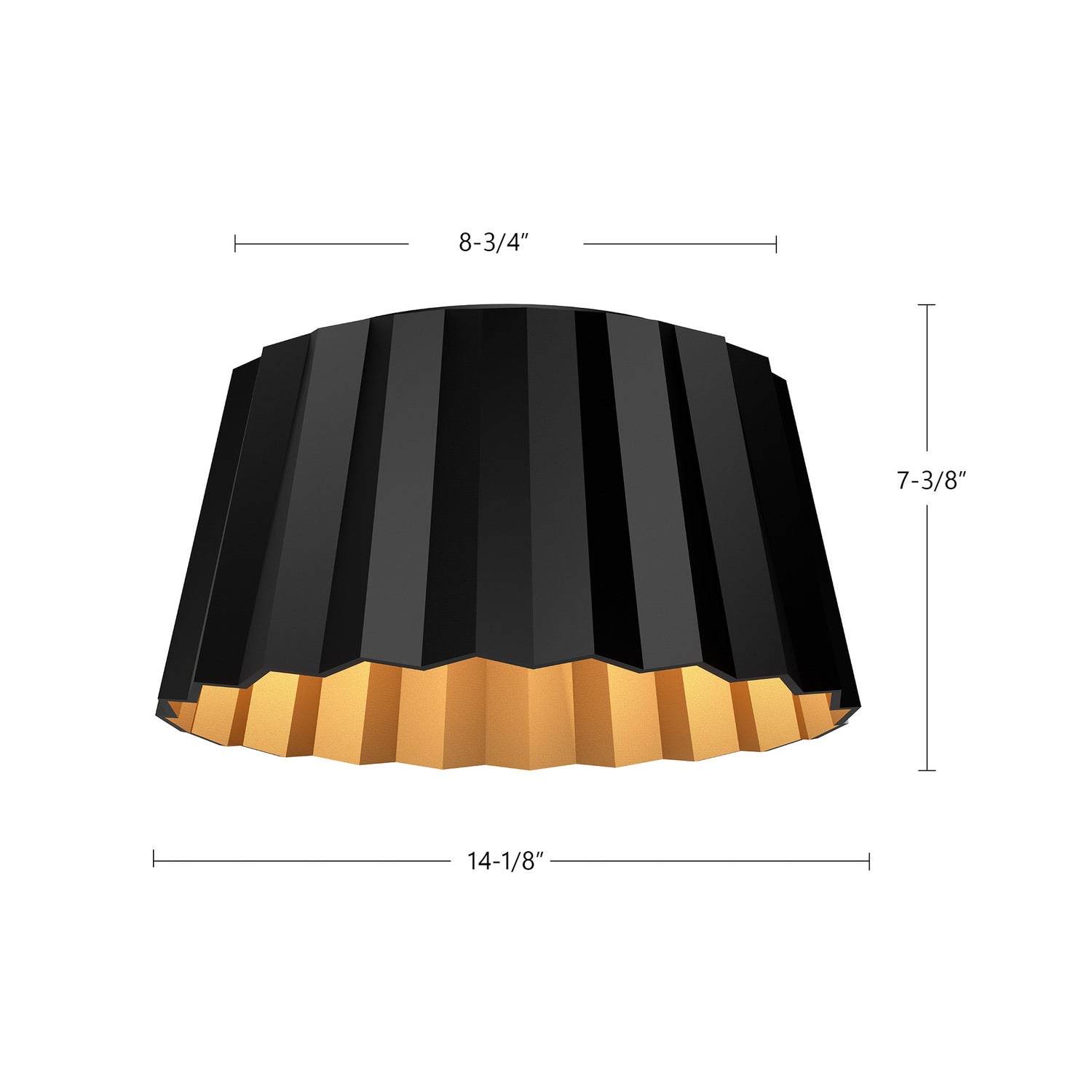 Alora - FM528514MB - Two Light Flush Mount - Plisse - Matte Black