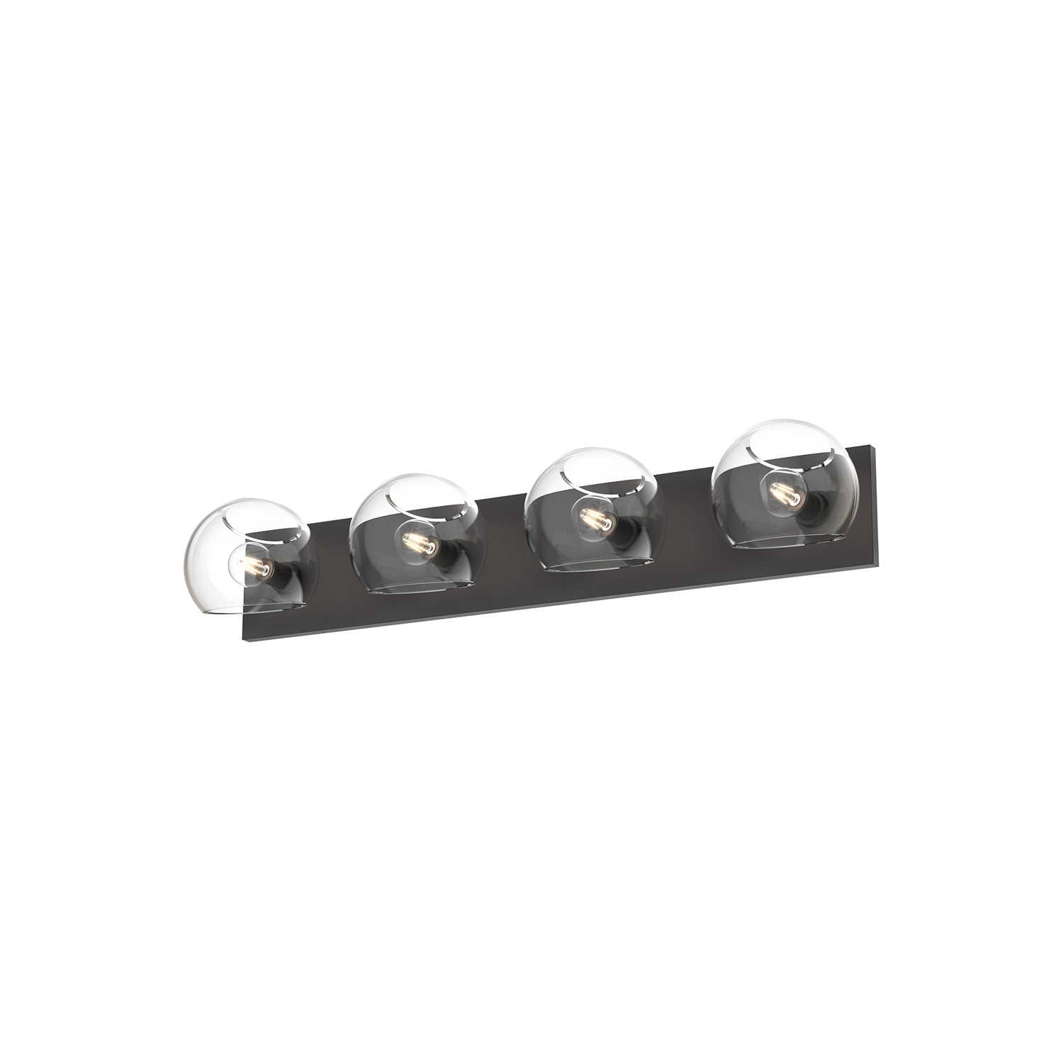 Alora - VL548431MBCL - Four Light Bathroom Fixtures - Willow - Clear Glass/Matte Black