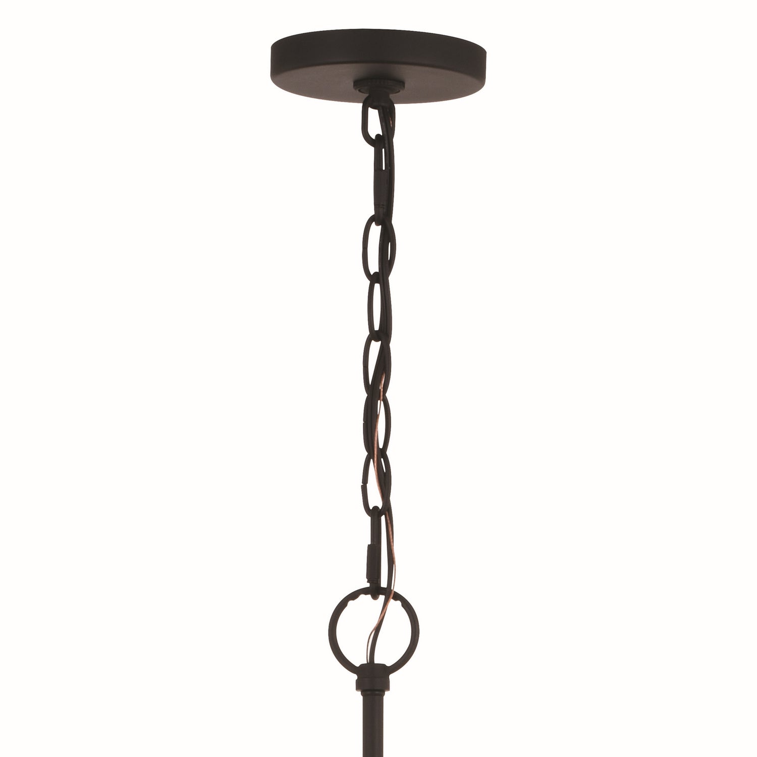 Vaxcel - H0265 - Six Light Chandelier - Annabelle - Matte Black and Brushed Walnut