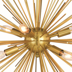 Vaxcel - P0366 - Six Light Pendant - Nikko - Gold