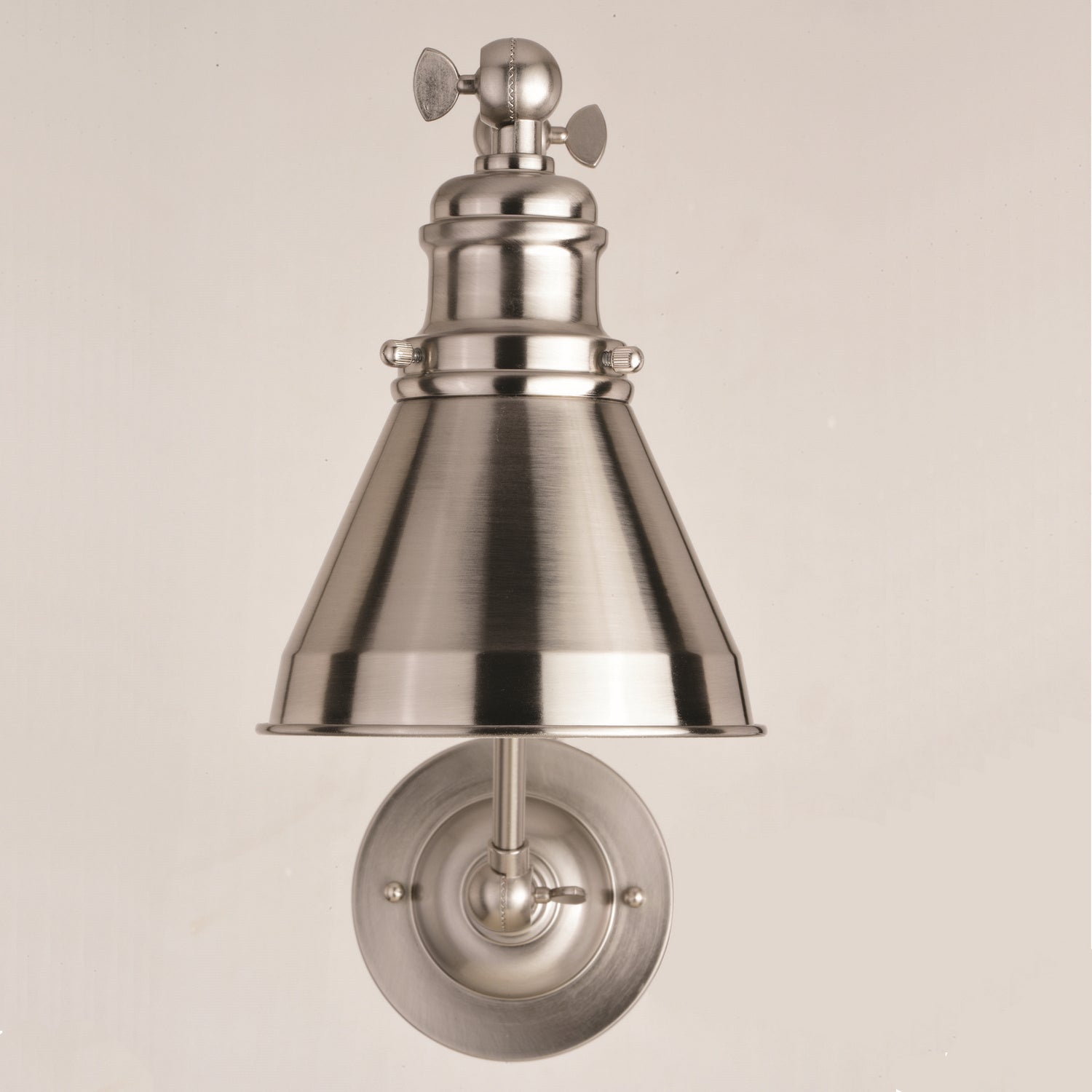 Vaxcel - W0399 - One Light Swing Arm Wall Light - Alexis - Satin Nickel and Matte White