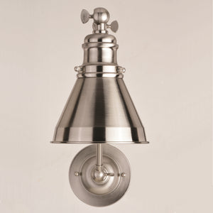 Vaxcel - W0399 - One Light Swing Arm Wall Light - Alexis - Satin Nickel and Matte White