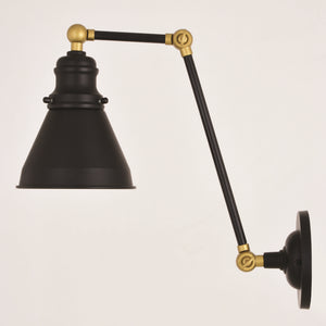 Vaxcel - W0400 - One Light Swing Arm Wall Light - Alexis - Oil Rubbed Bronze and Satin Gold