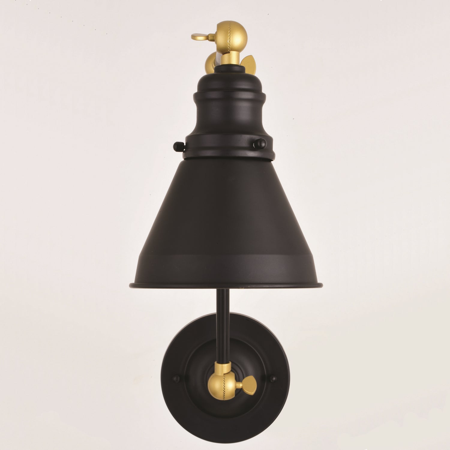 Vaxcel - W0400 - One Light Swing Arm Wall Light - Alexis - Oil Rubbed Bronze and Satin Gold