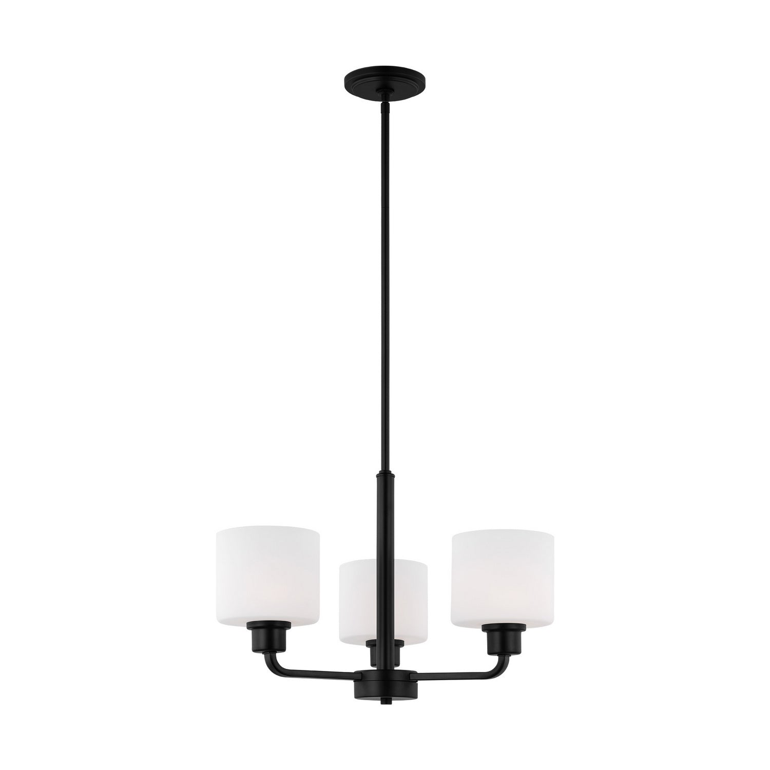 Generation Lighting. - 3128803EN3-112 - Three Light Chandelier - Canfield - Midnight Black