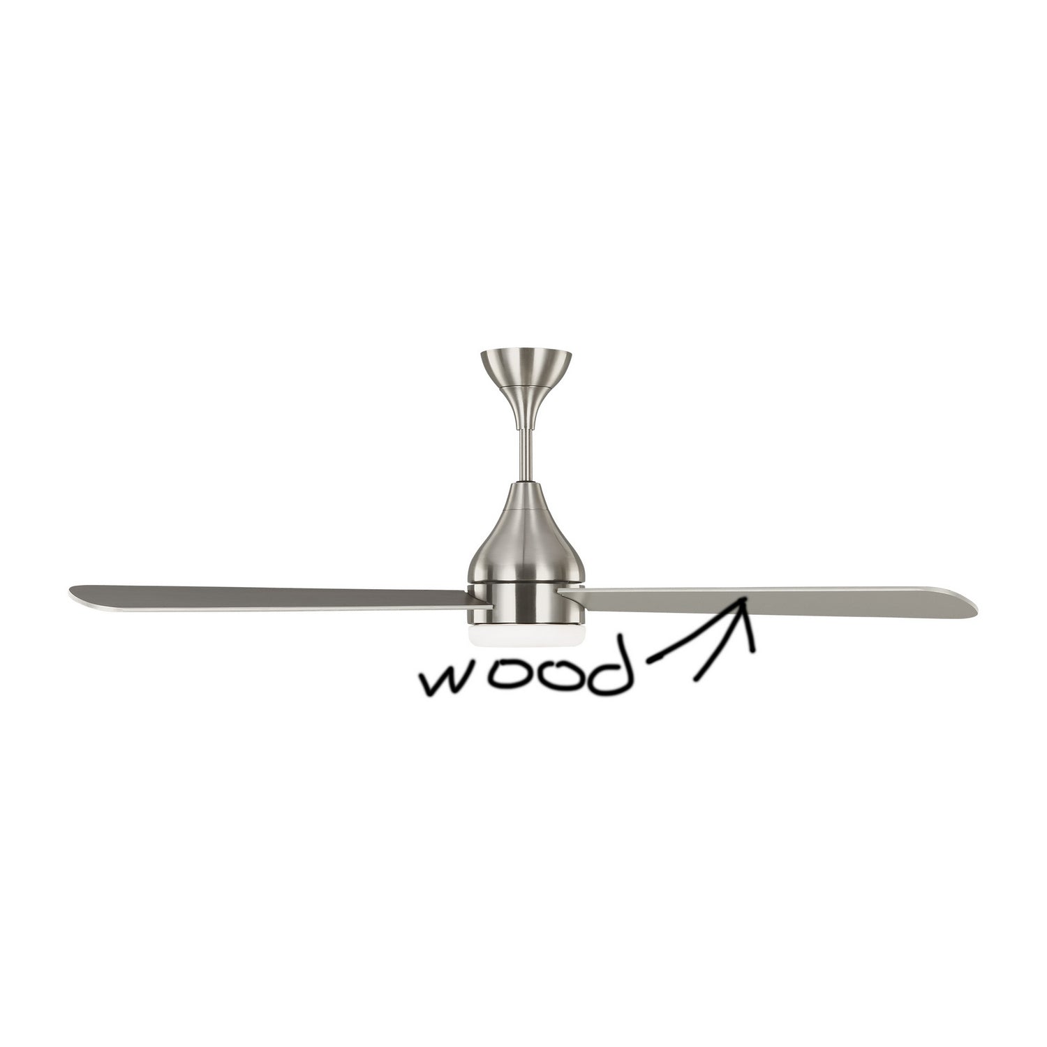 Visual Comfort Fan - 3STMSM60BSD - 60"Ceiling Fan - Streaming - Brushed Steel