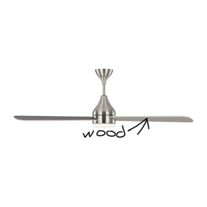 Visual Comfort Fan - 3STMSM60BSD - 60"Ceiling Fan - Streaming - Brushed Steel