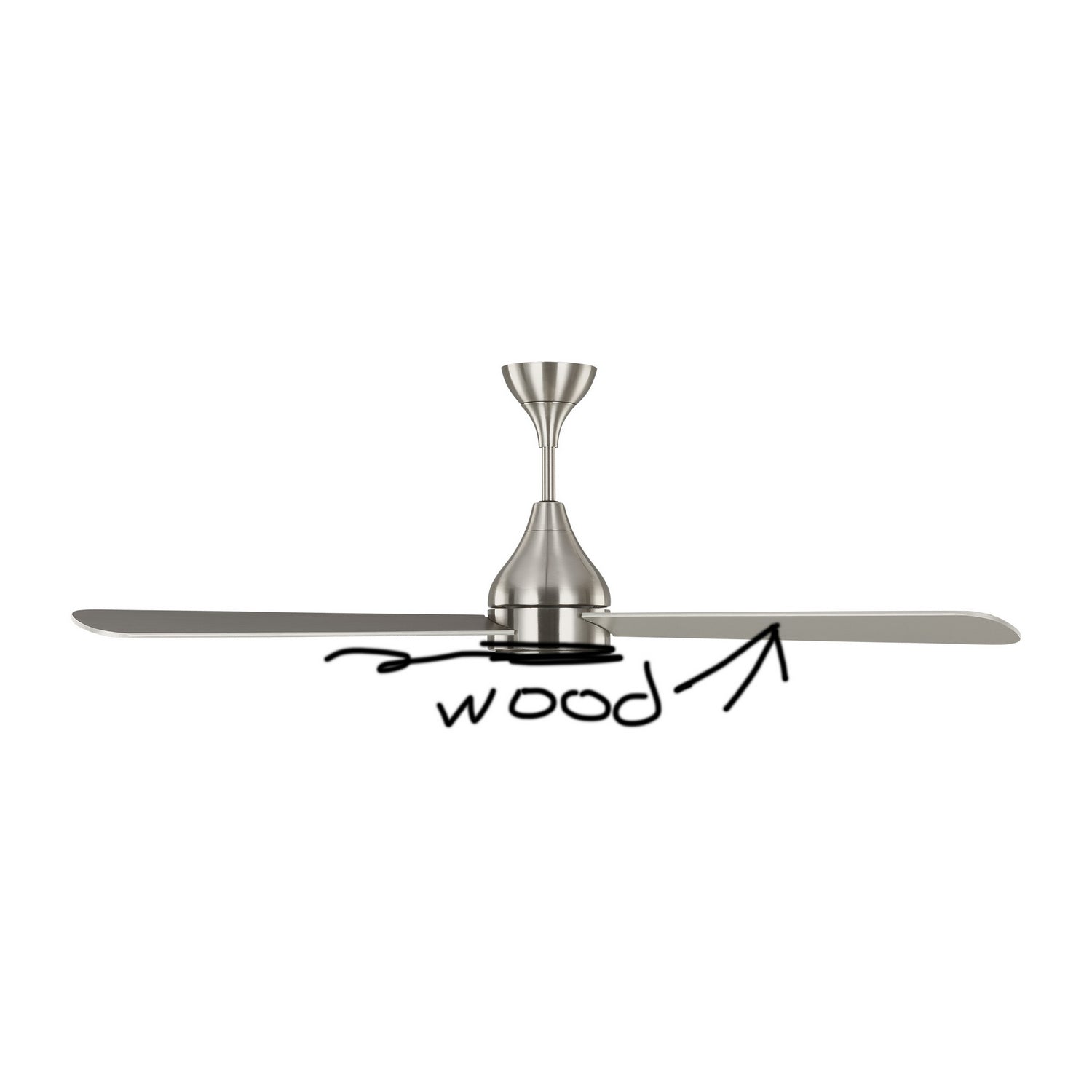 Visual Comfort Fan - 3STMSM60BSD - 60"Ceiling Fan - Streaming - Brushed Steel