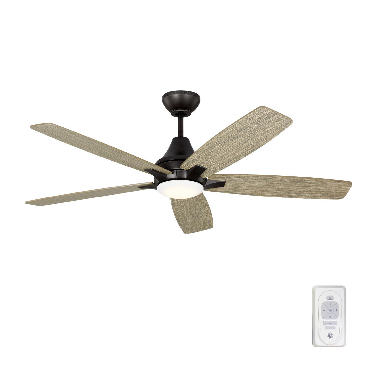 Generation Lighting. - 5LWDR52AGPD - 52"Ceiling Fan - Lowden - Aged Pewter