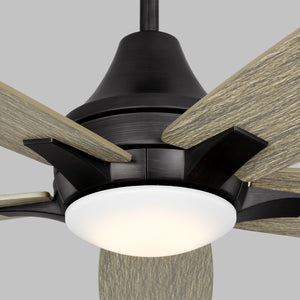 Generation Lighting. - 5LWDR52AGPD - 52"Ceiling Fan - Lowden - Aged Pewter