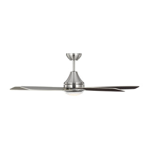 Generation Lighting. - 5LWDR52BSD - 52"Ceiling Fan - Lowden - Brushed Steel